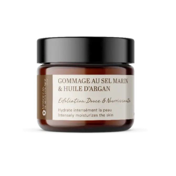 GOMMAGE AU SEL MARIN ET HUILE D'ARGAN POUR LE CORPS