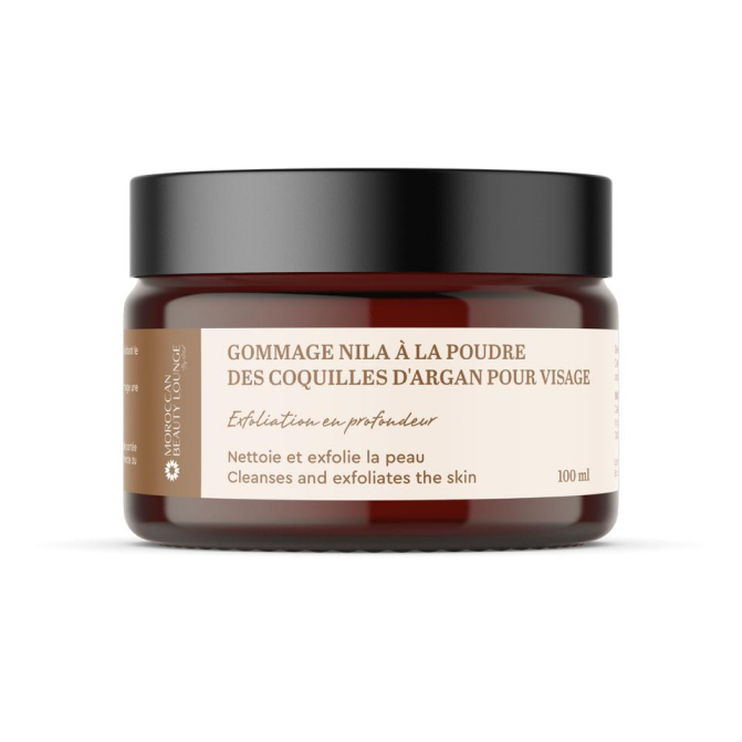 GOMMAGE NILA A LA POUDRE DES COQUILLES D'ARGAN POUR VISAGE