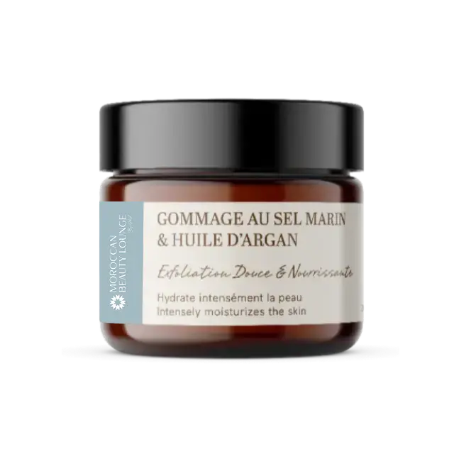 GOMMAGE AU SEL MARIN ET HUILE D'ARGAN POUR LE CORPS