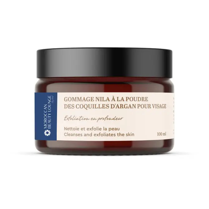 GOMMAGE NILA A LA POUDRE DES COQUILLES D'ARGAN POUR VISAGE